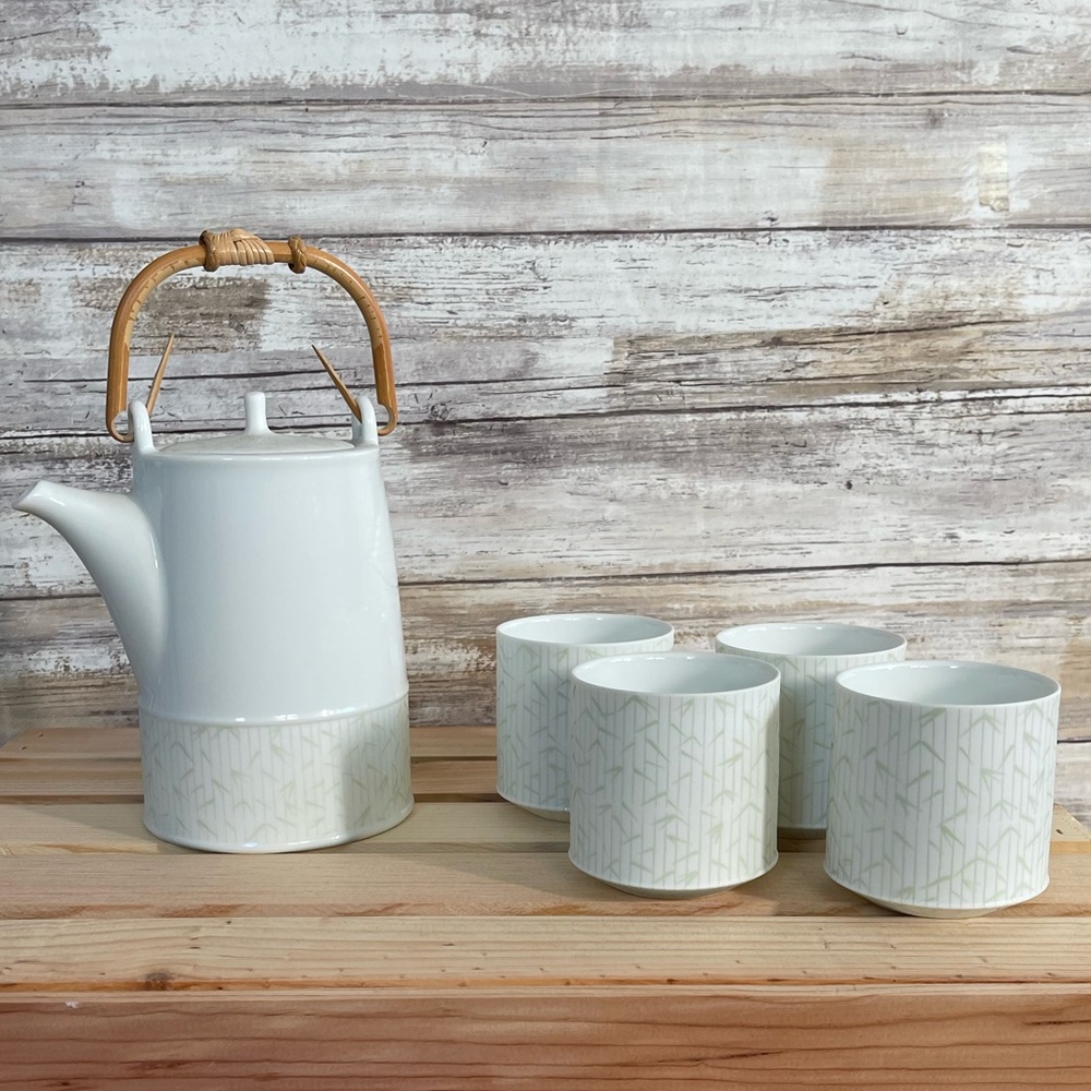 Teavana by Miyama Porcelain Japanesee Modern Bamboo Tea Set